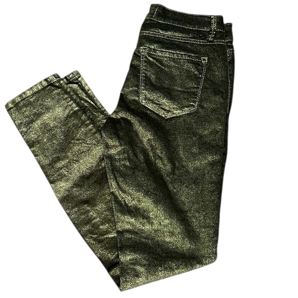 Rachel Roy black/metallic gold jeans, size 27